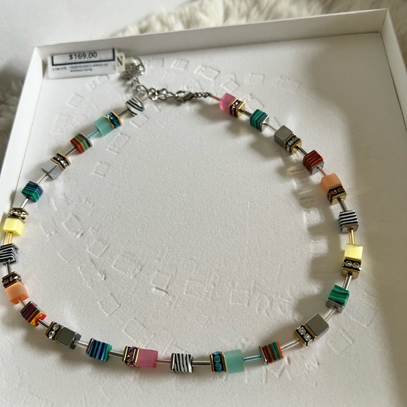 Coeur-De-Lion Jewelry - Vibrant Multicolor Cube Necklace
